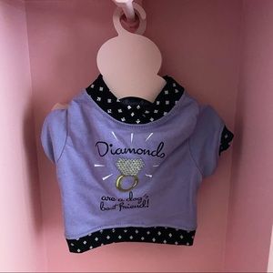 Simple Dog “diamonds are a dogs best friend” shirt